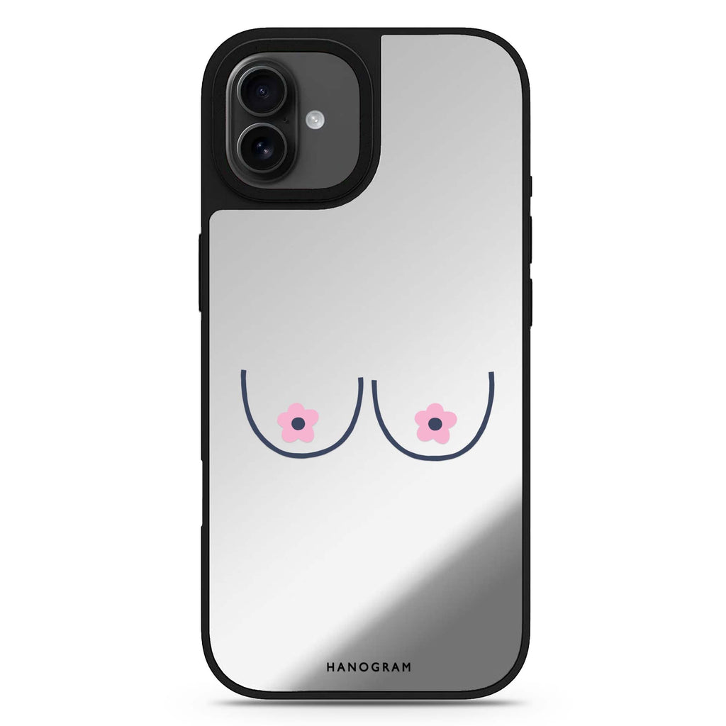 Floral Breast iPhone 17 mirror case