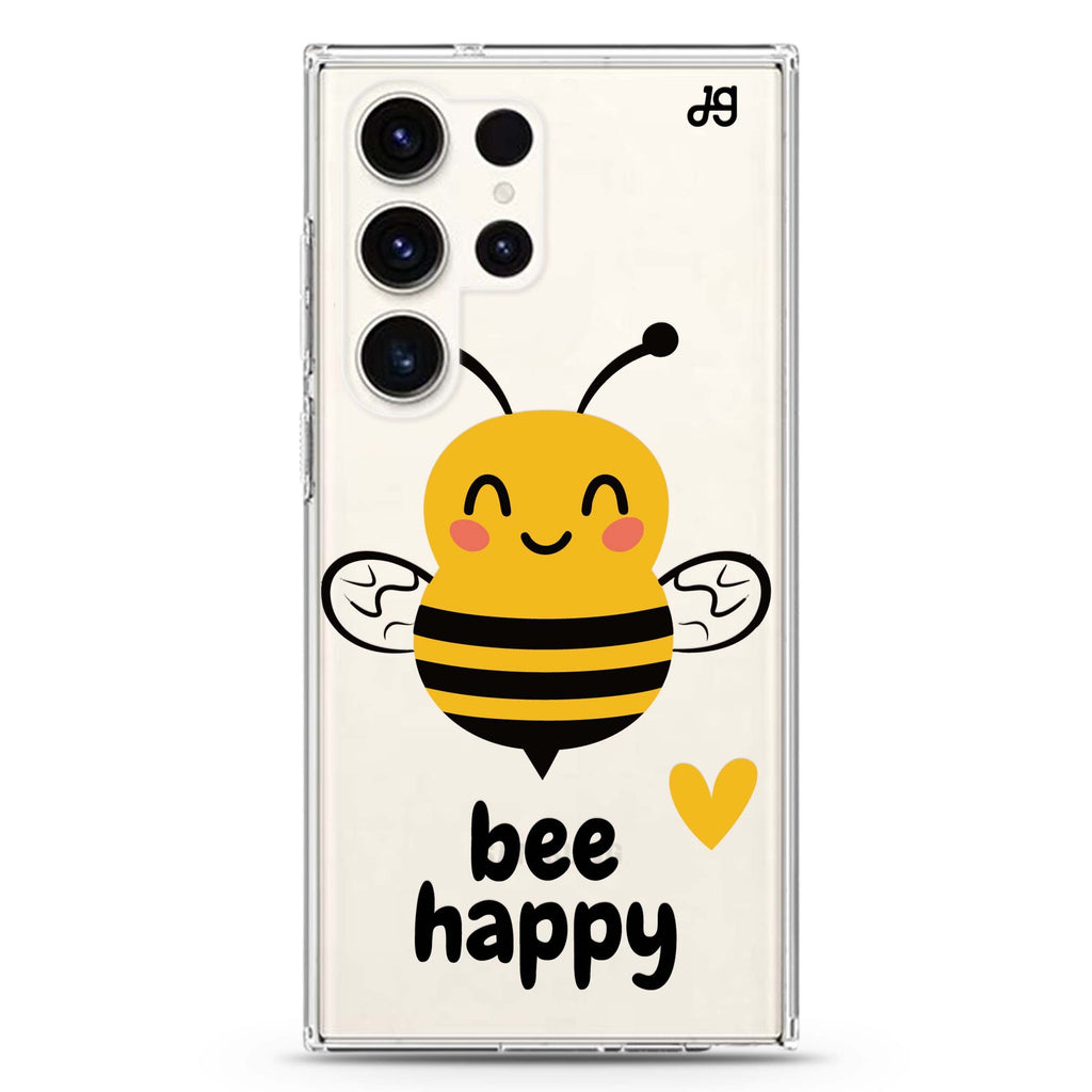 Happy Bee Samsung Galaxy S26/S25/S24/S23/S22 Ultra ultra clear case, transparent design, main view