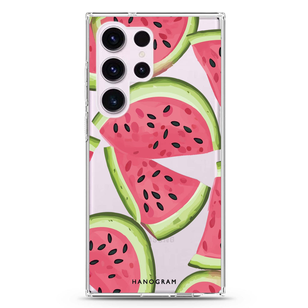 Melon Mood Samsung Galaxy S26/S25/S24/S23/S22 Ultra ultra clear case, transparent design, main view