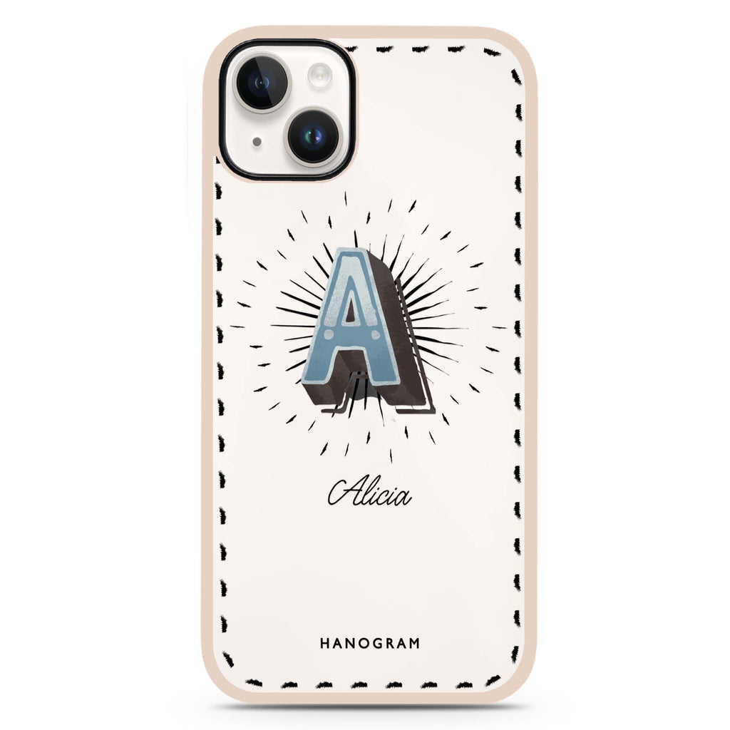 Artistic Monogram III iPhone 15 Impact Guard Bumper Case