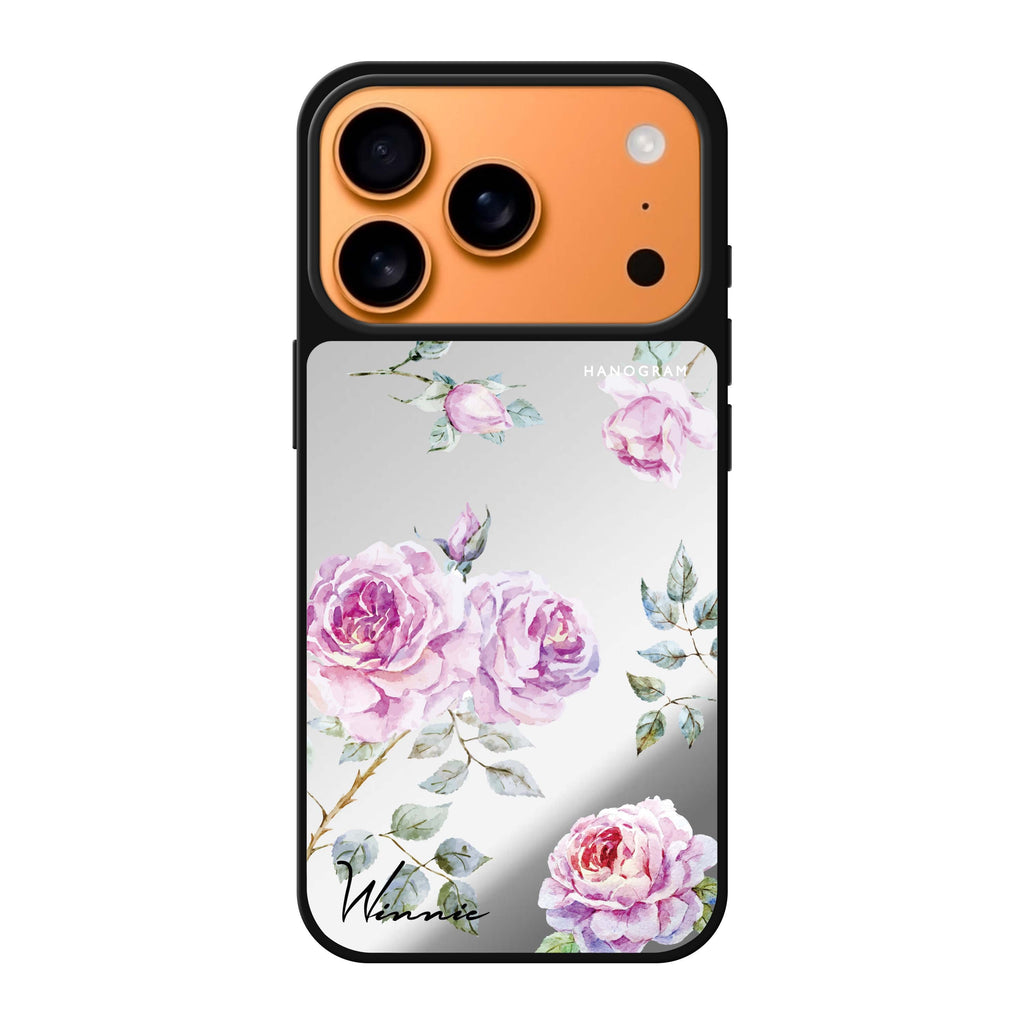 Classic Floral personalized name spring flower floral vintage iPhone 17 Pro Max mirror case