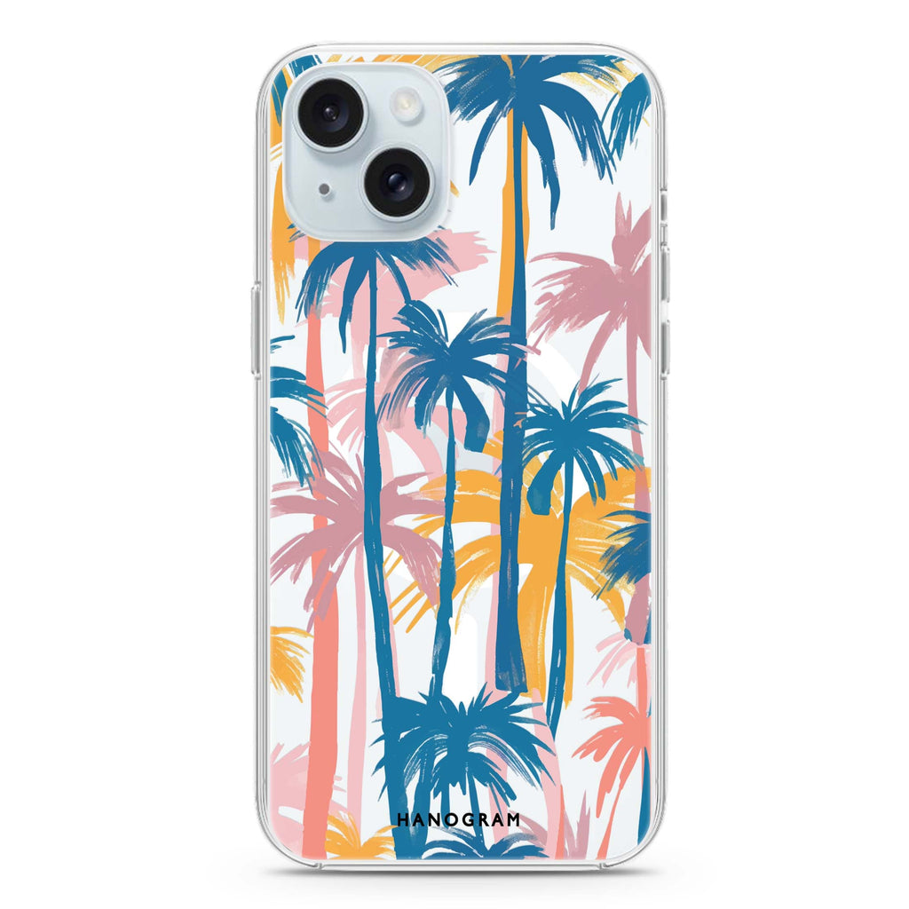 Palm Paradise iPhone 15 Plus MagSafe Compatible Ultra Clear Case