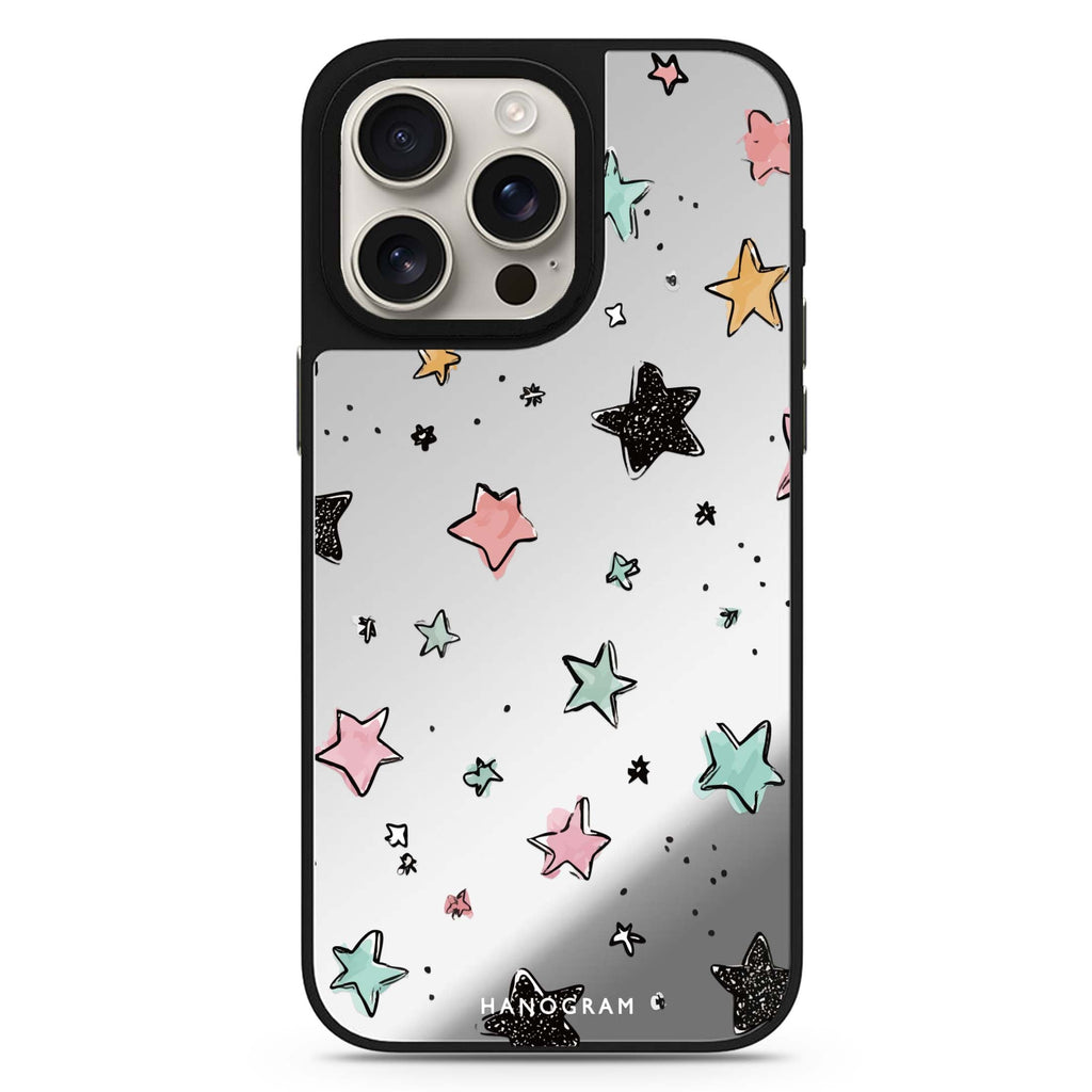 Pastel Sparkle Stars MagSafe compatible mirror case for iPhone 16/15/14 Pro Max and Pro, main view