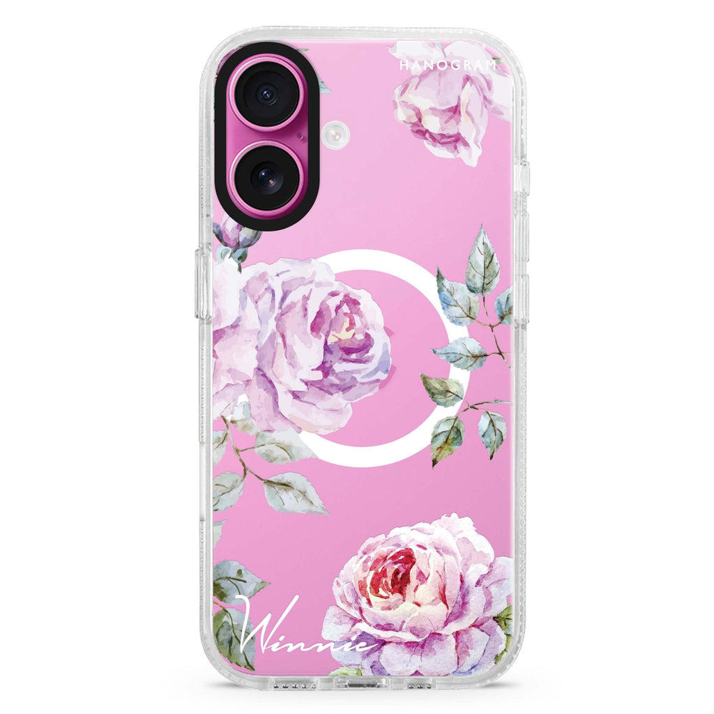 Classic Floral MagSafe Compatible iPhone 16 Ultra Clear Case - Personalized and Stylish Protection
