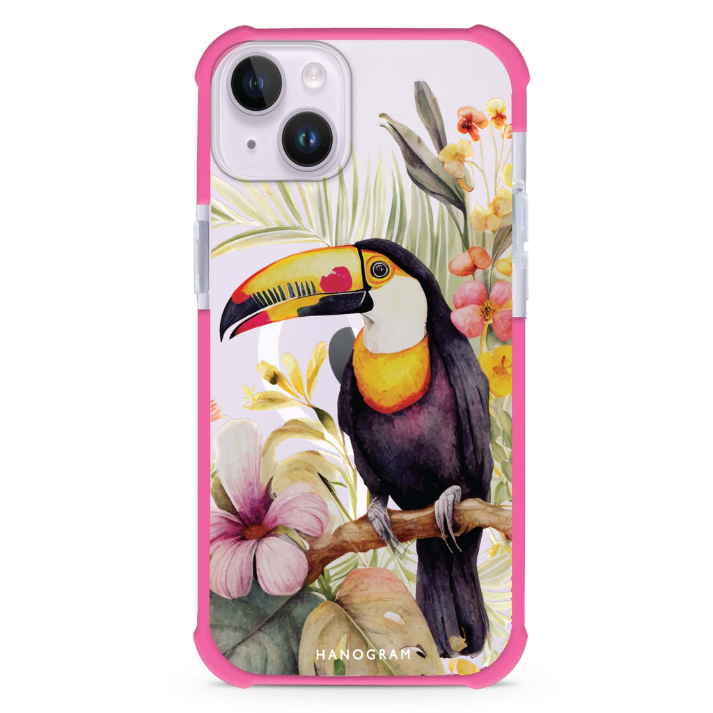 Tropical bird iPhone 15 Plus MagSafe Compatible Ultra Shockproof Case