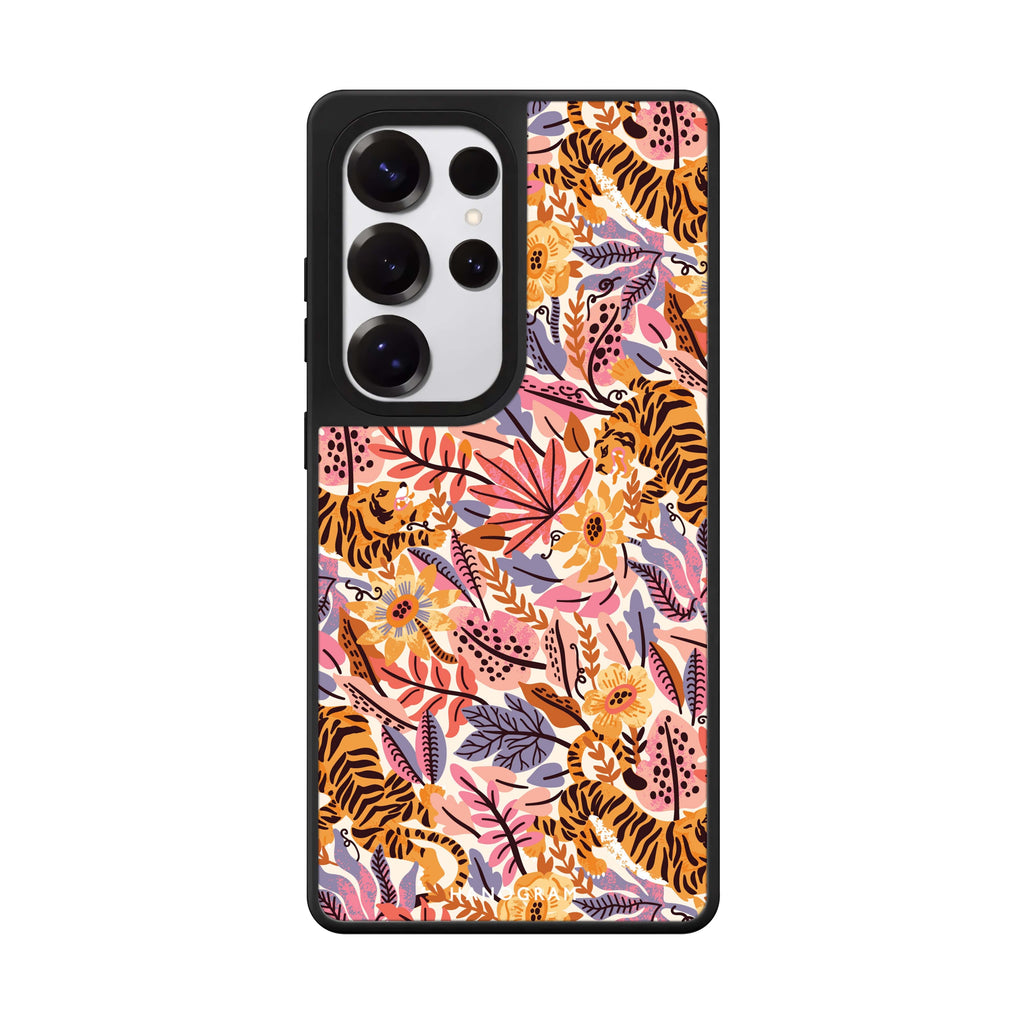 Tiger & Floral Mirror Case