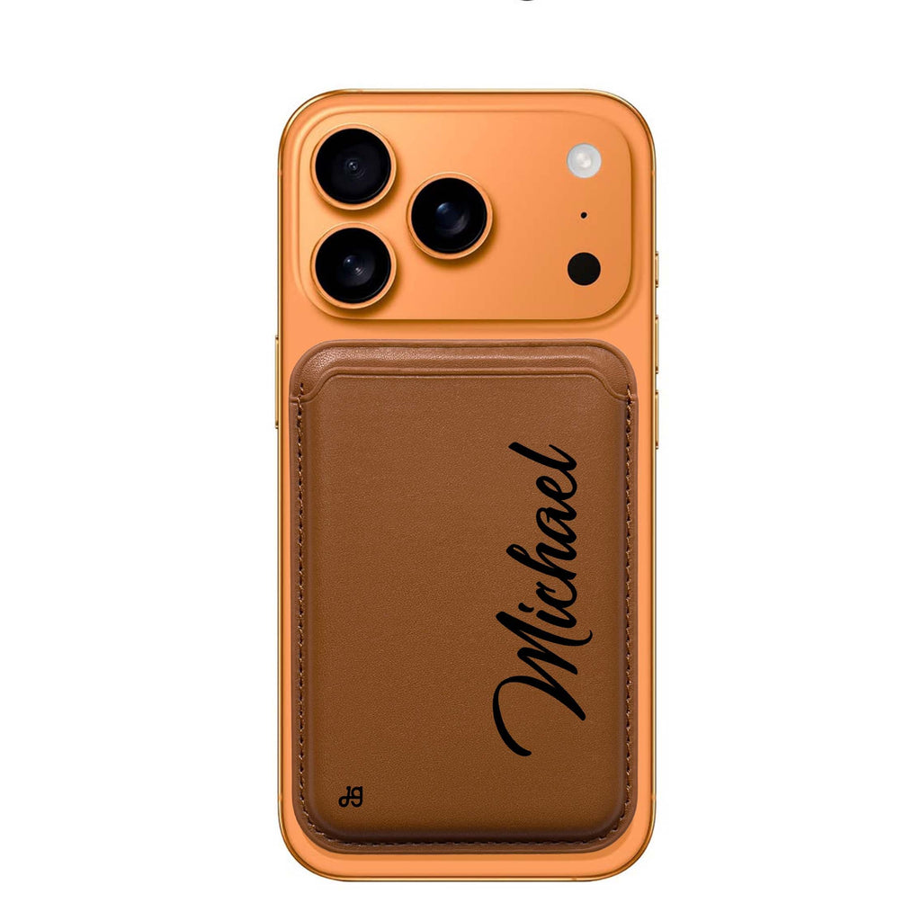 Magnificent Handwritten custom name MagSafe wallet for iPhone, personalized magnetic card holder, main view