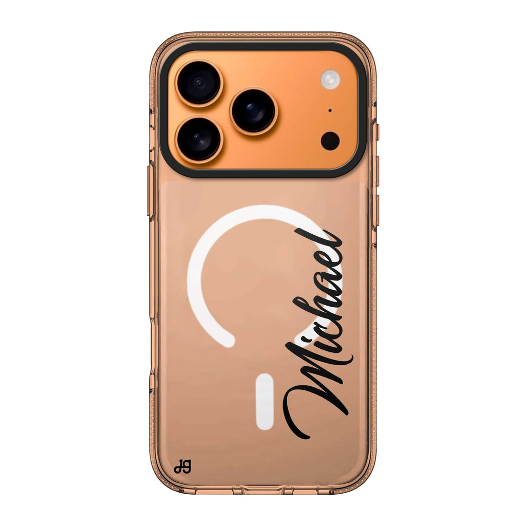 Magnificent Handwritten personalized name typography iPhone 17 Pro Max ultra clear case