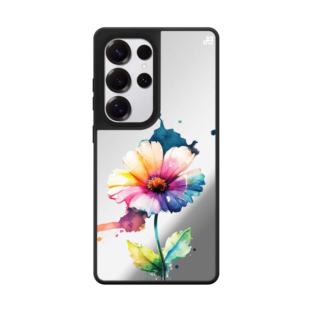 A Beautiful Flower Samsung Galaxy S25 S24 S23 Ultra mirror case, front view