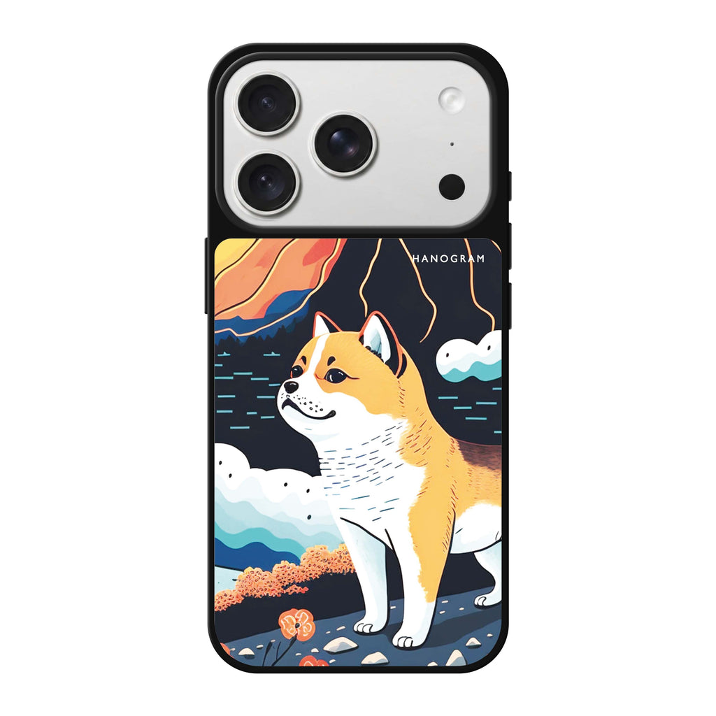Shiba Inu with Fuji Mountain dog animal nature iPhone 18 Pro Max mirror case