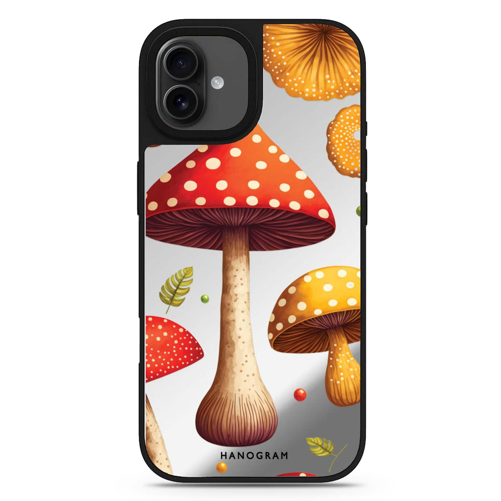 Mushroom time nature design iPhone 17 mirror case