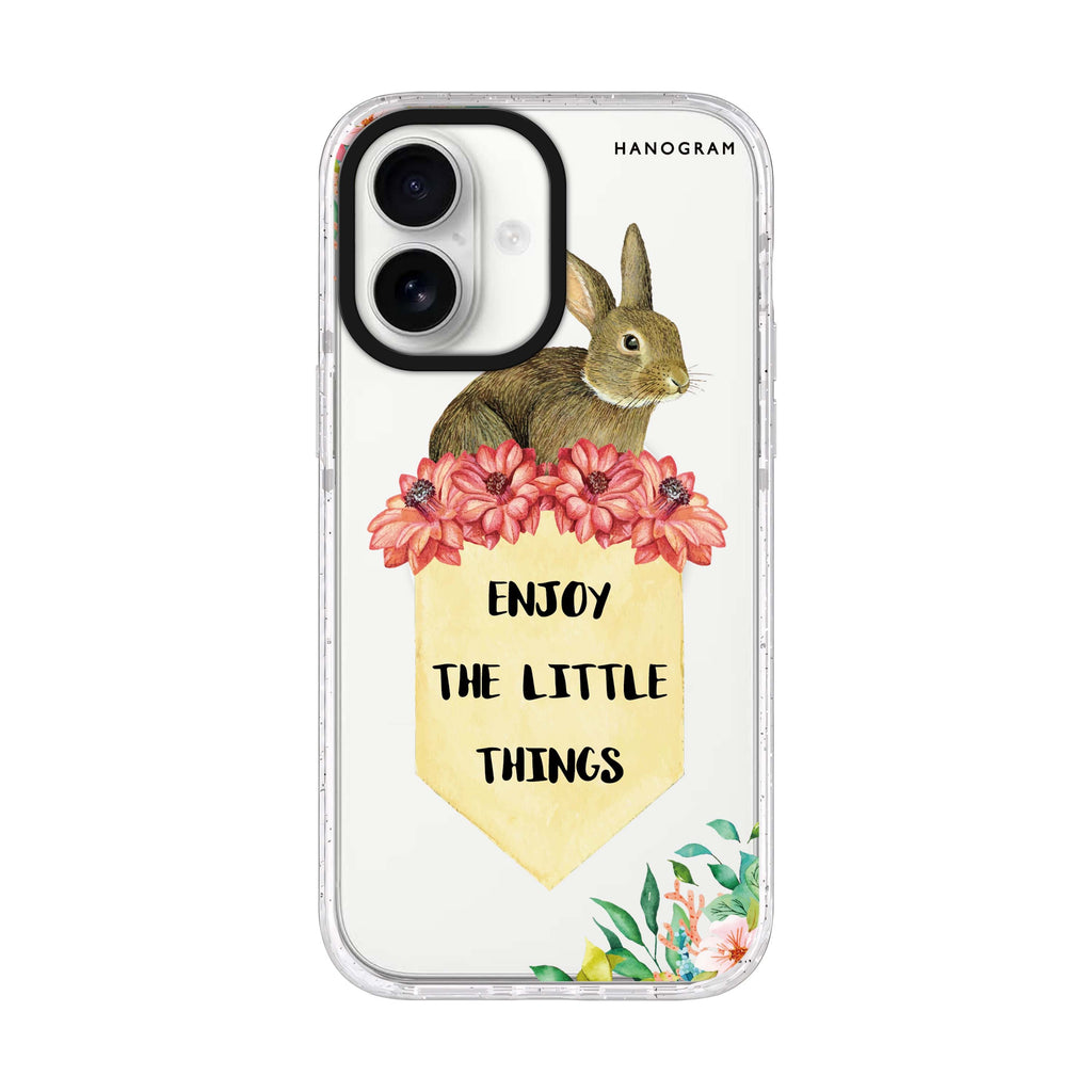Enjoy the little things iPhone 17 ultra clear MagSafe case, front product view