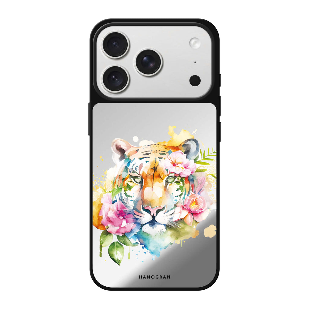 Floral Tiger spring flower tiger animal iPhone 18 Pro Max mirror case