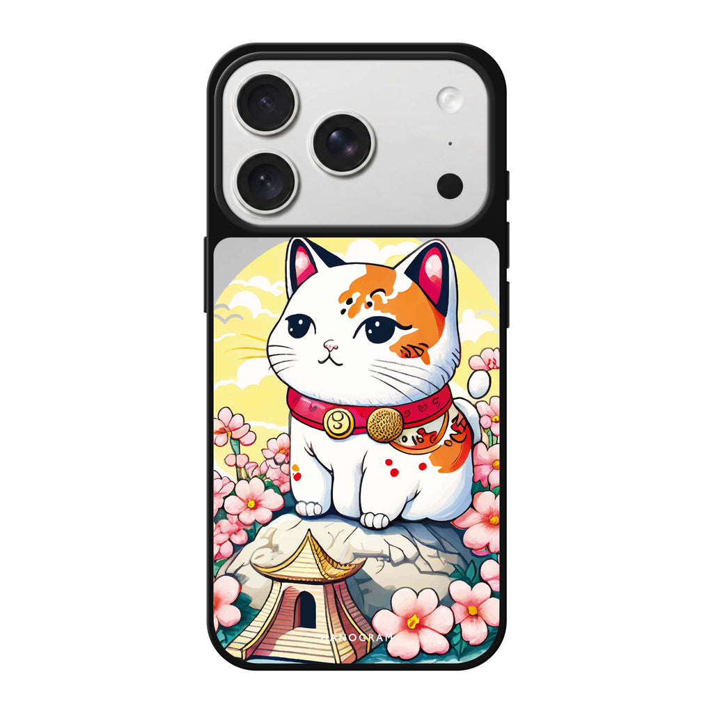 Cat & Flowers cat flower animal floral iPhone 18 Pro Max mirror case