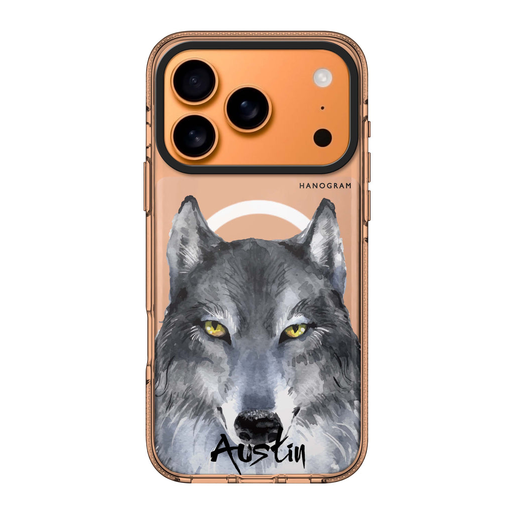 Snow Wolf personalized name dog animal winter iPhone 17 Pro Max ultra clear case