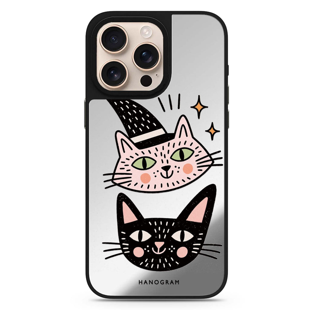 Two Cats One Spell iPhone Mirror Case – design view 1