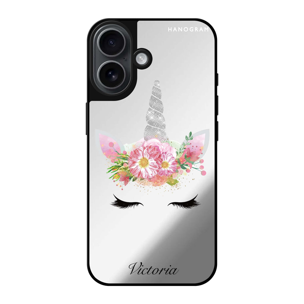 Reflective iPhone 16 Mirror Case –Unicorn's Brow Design