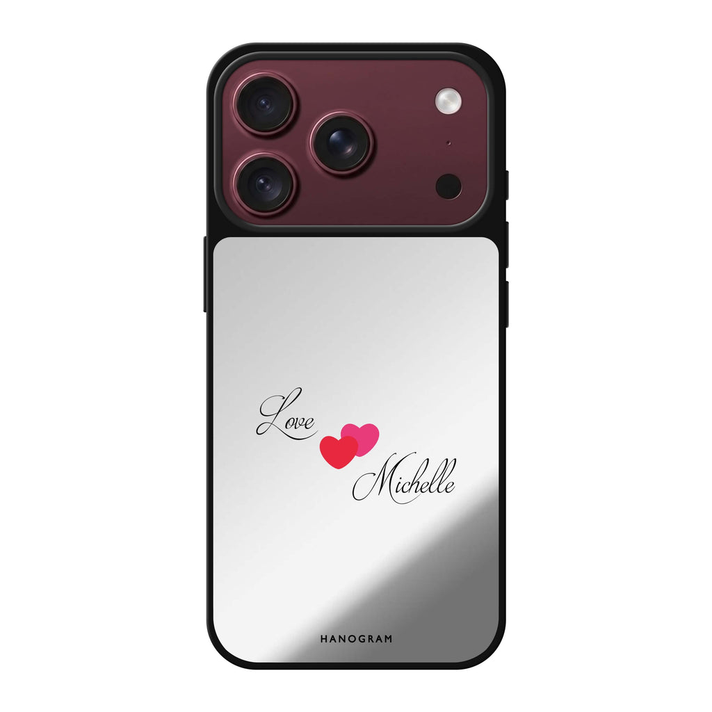 Sweet Heart #2 personalized name valentines heart romantic iPhone 18 Pro Max mirror case