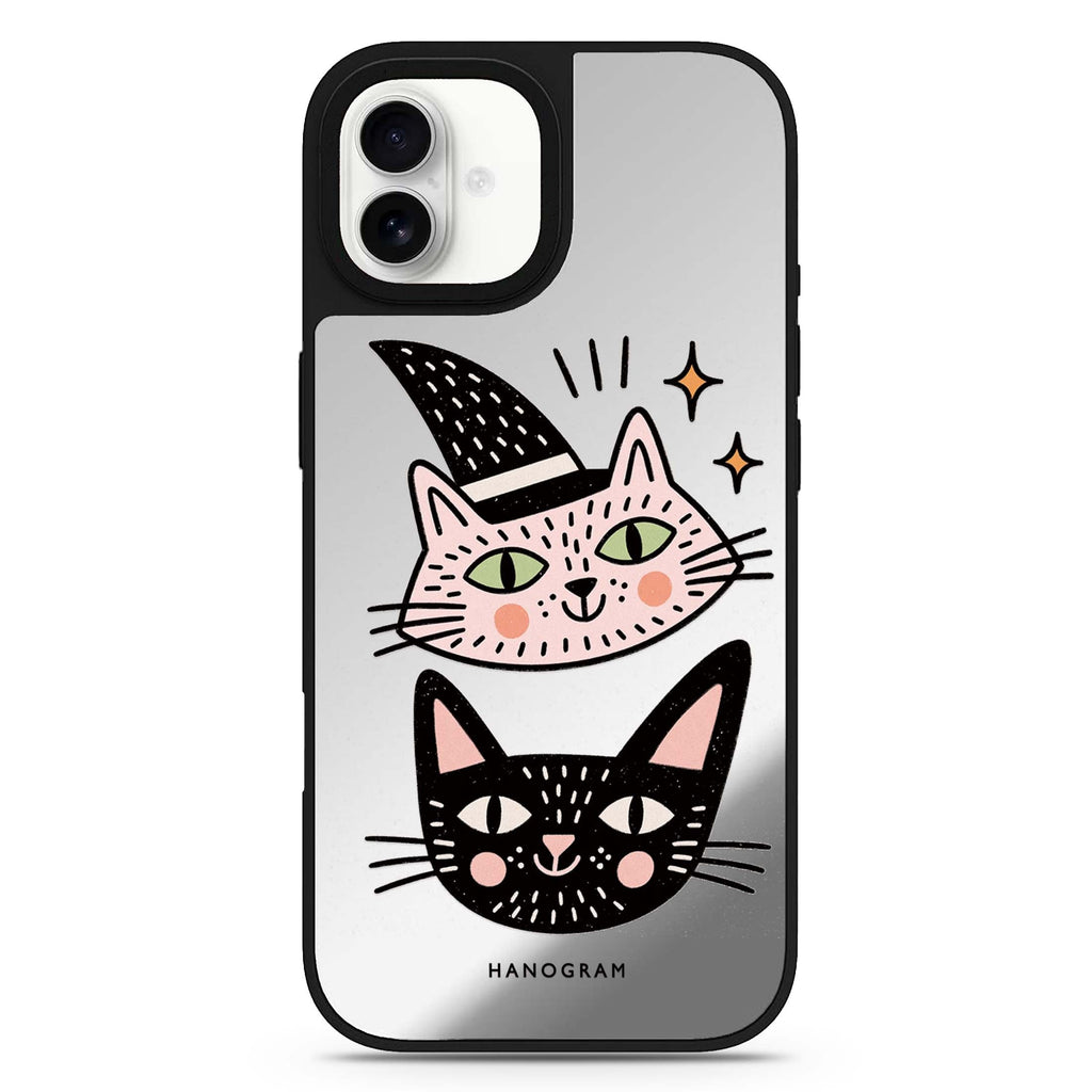 Two Cats One Spell iPhone 17 Mirror Case - View 1