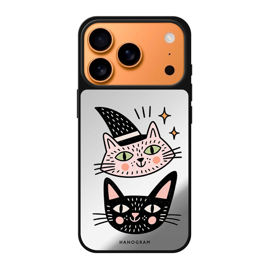 Two Cats One Spell iPhone 17 Pro Max Mirror Case - design view 1