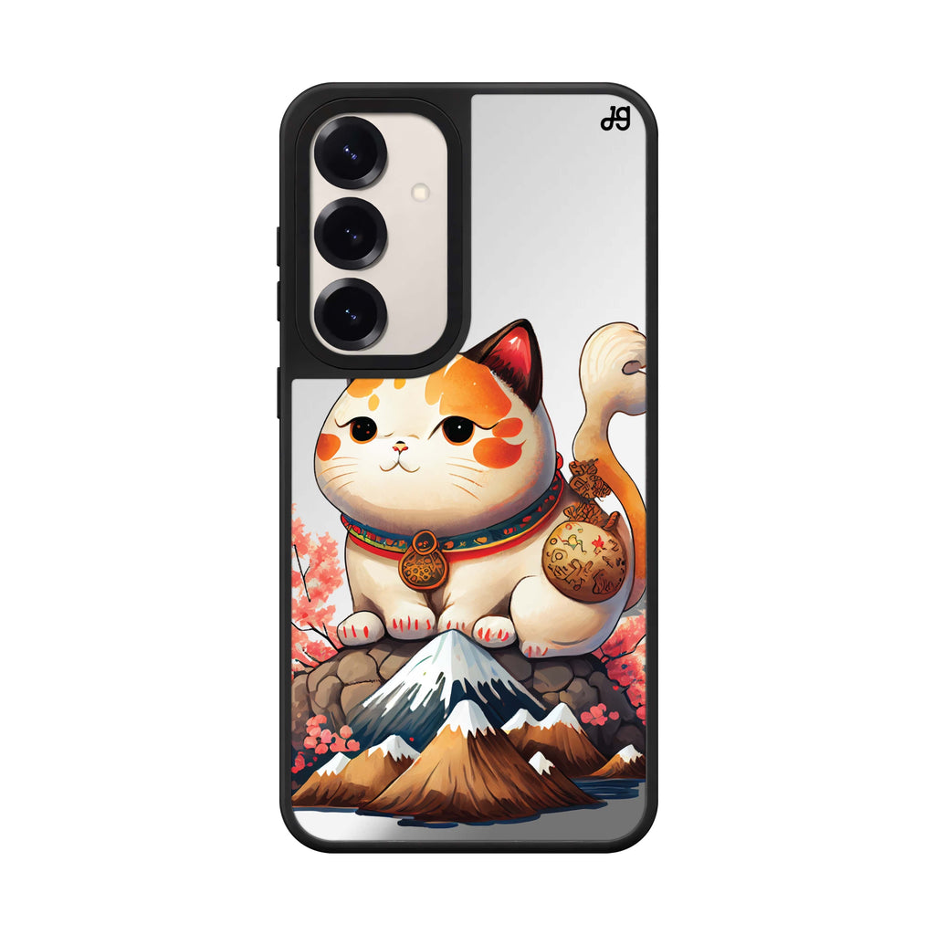 Kawaii Cat Samsung Galaxy mirror case front view