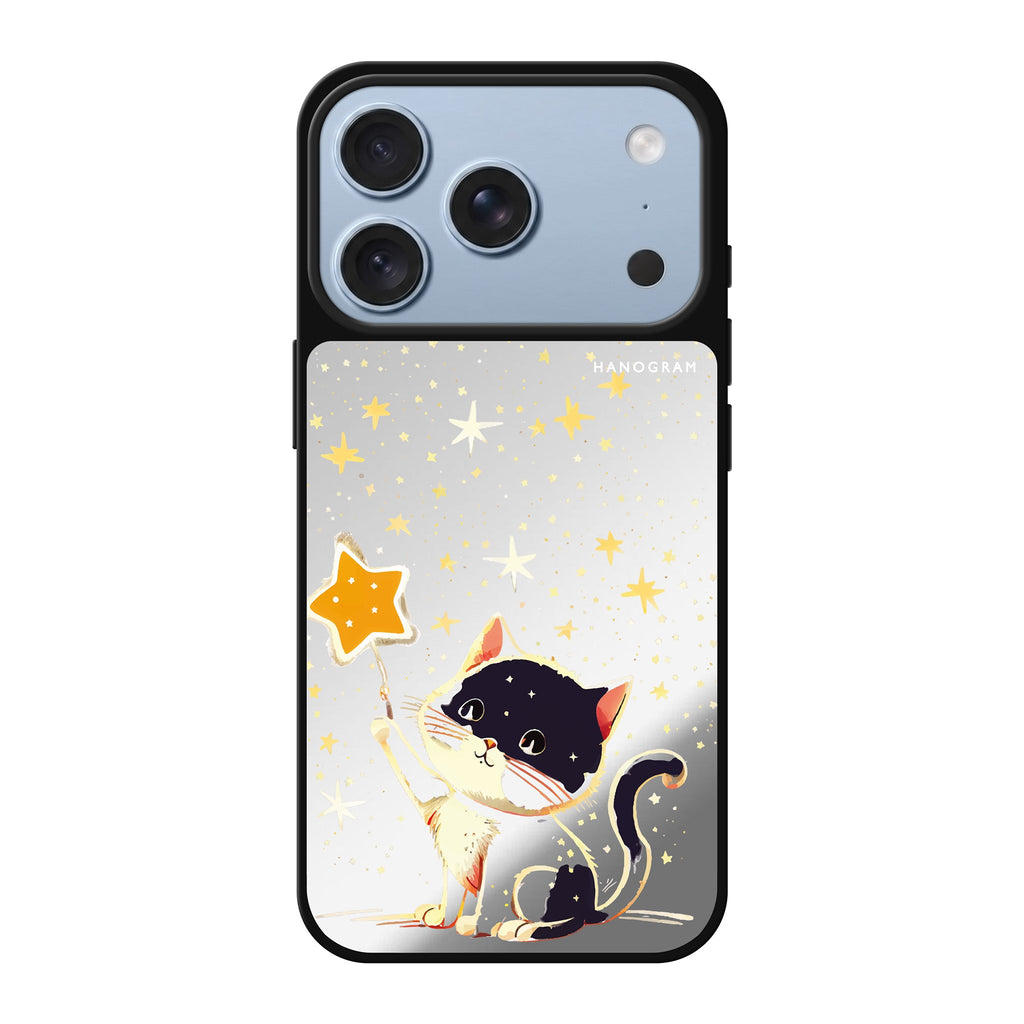 Cat & Star cat star animal celestial iPhone 18 Pro Max mirror case