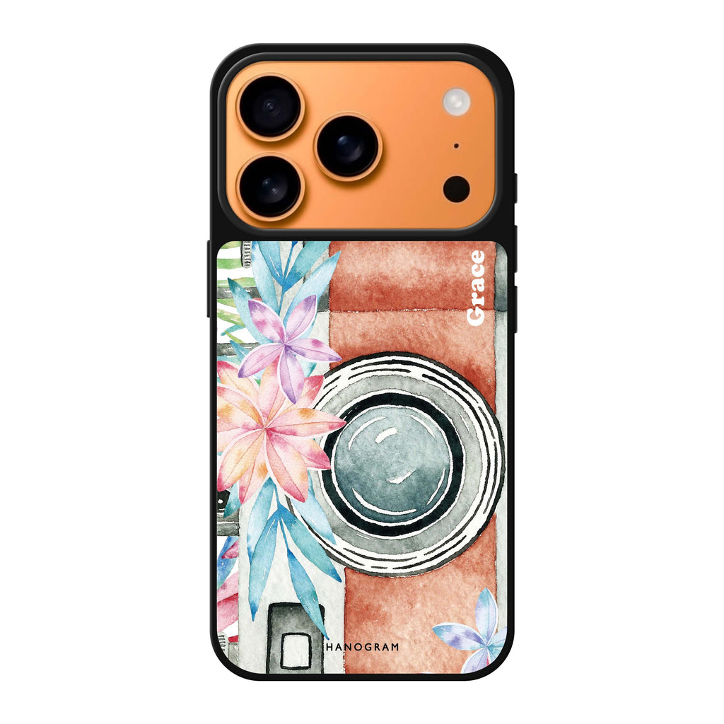 Watercolor Camera personalized name watercolor iPhone 17 Pro Max mirror case