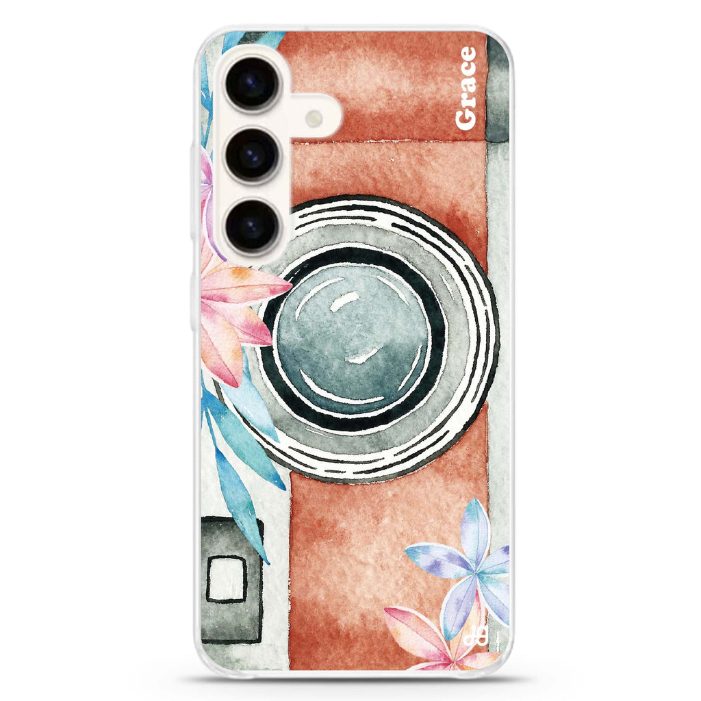 Watercolor Camera Samsung Galaxy Ultra Clear Case