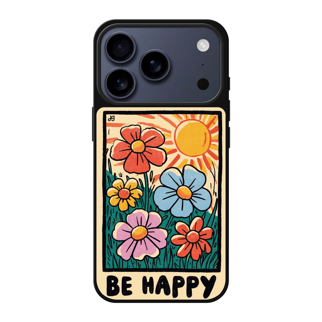 Happy Garden spring floral nature iPhone 17 Pro Max mirror case