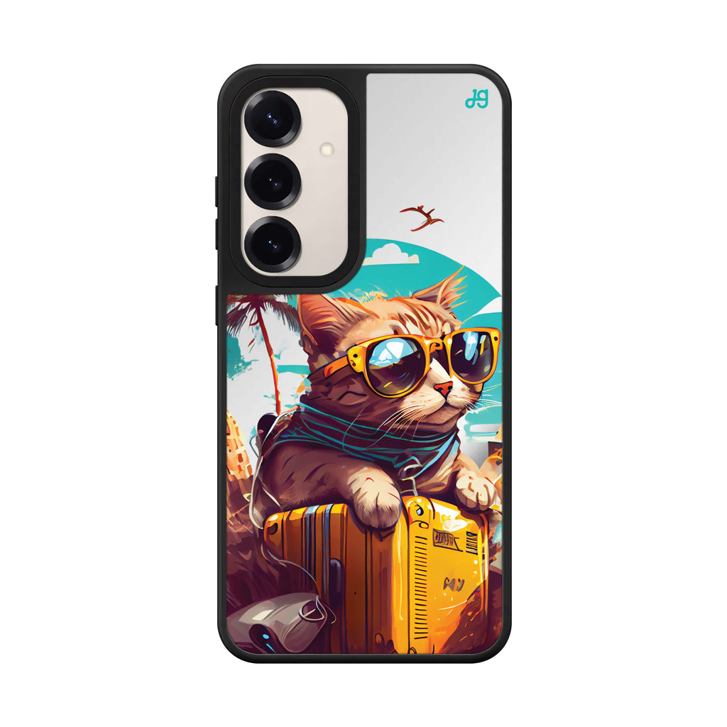 Travel Cat Samsung Galaxy mirror case front view