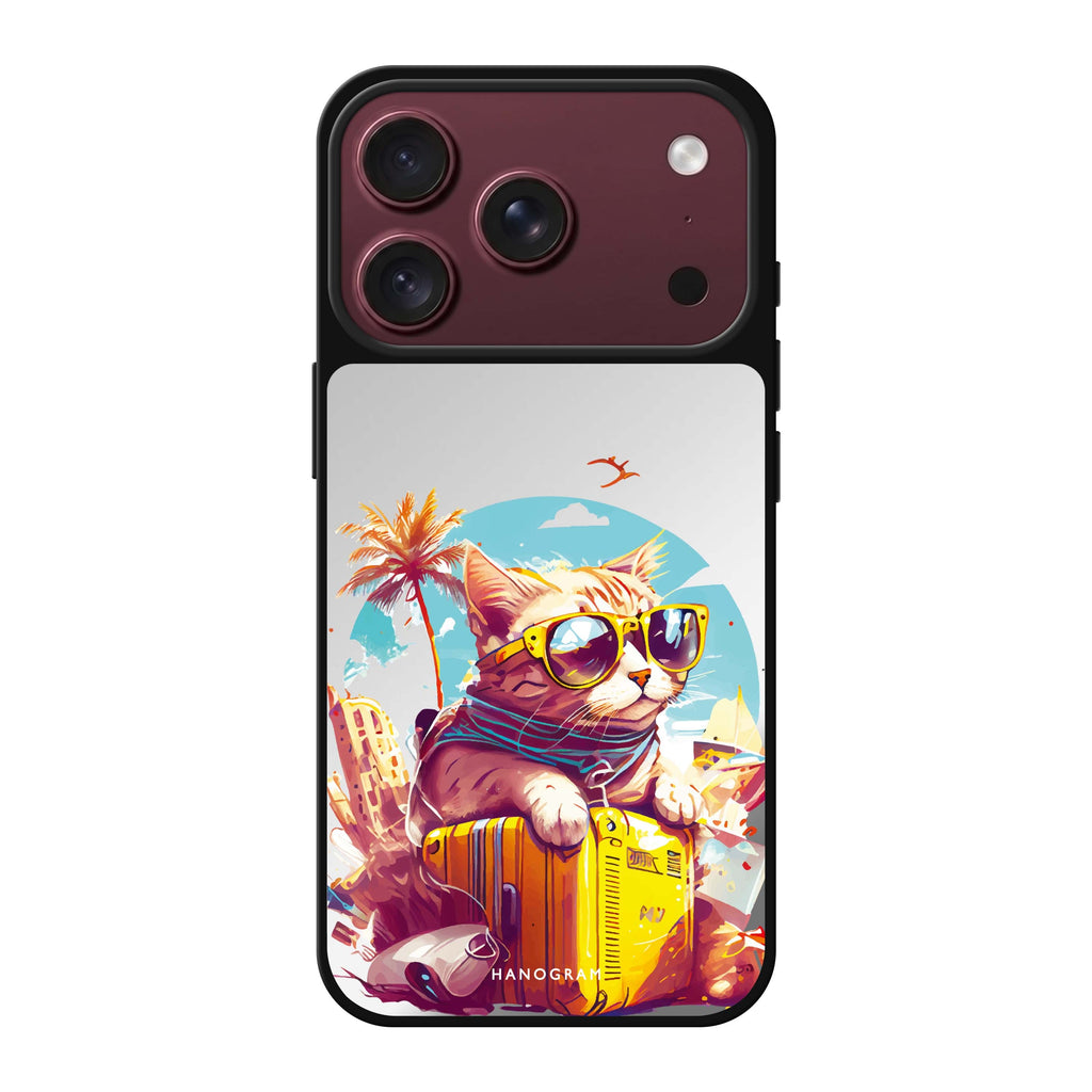 Travel Cat cat animal travel iPhone 18 Pro Max mirror case