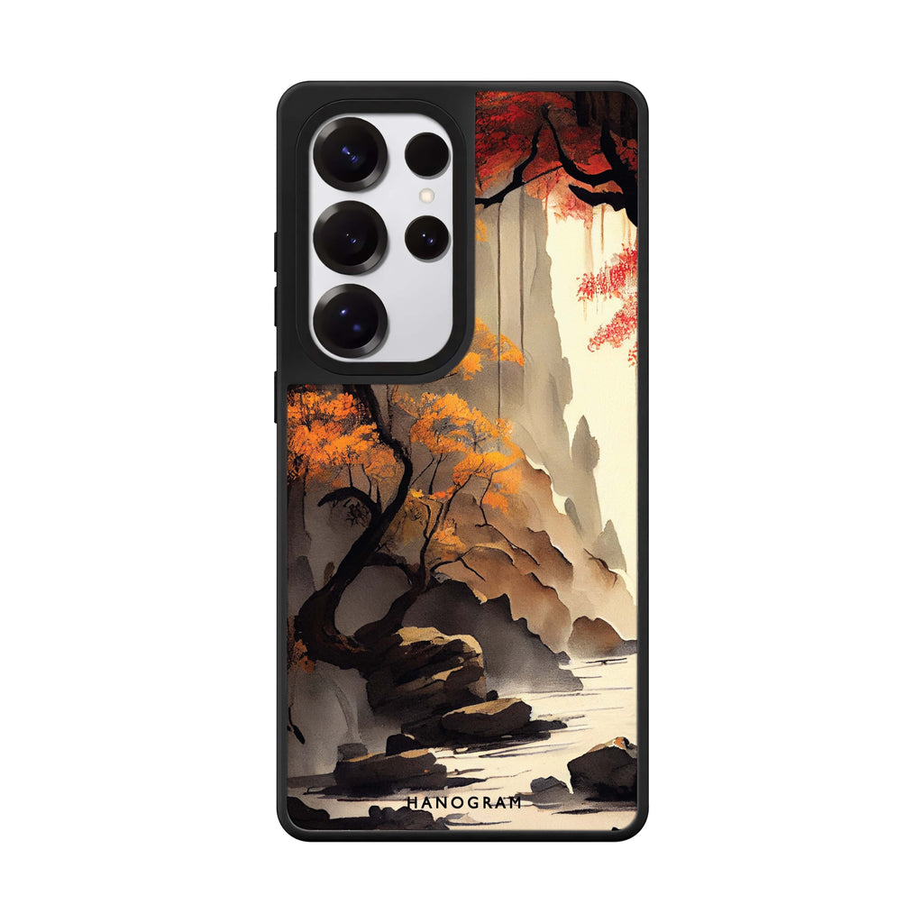 Japanese Painting Samsung Galaxy S25 S24 S23 Ultra mirror case, front view