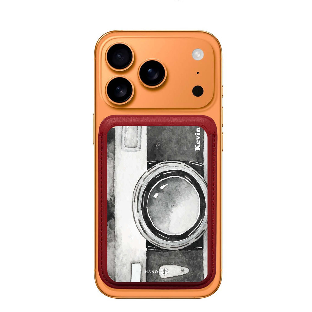 Fashion Camera custom name MagSafe wallet for iPhone, personalized magnetic card holder, main view