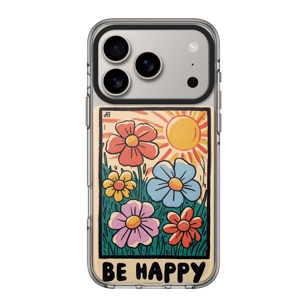 Happy Garden floral nature spring iPhone 17 Pro Max ultra clear case