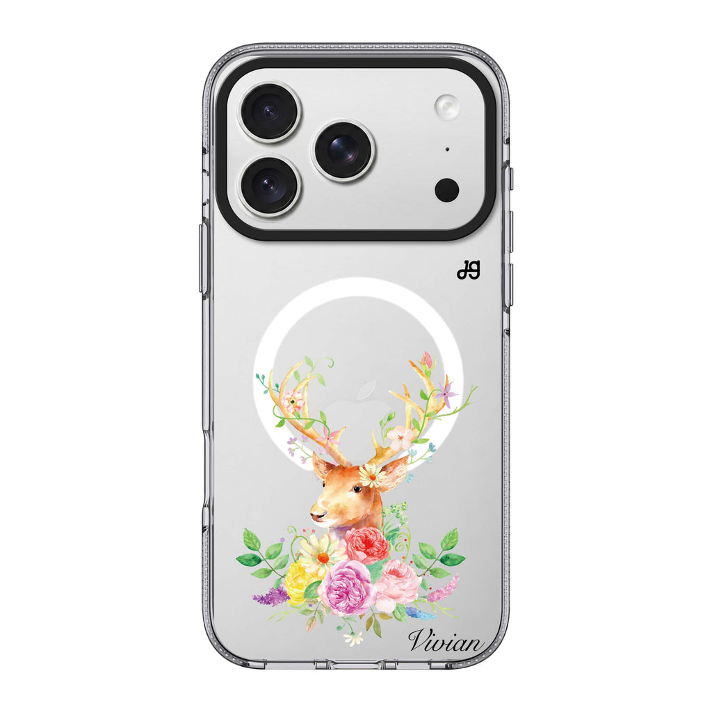 Floral & Deer Ultra Clear Case