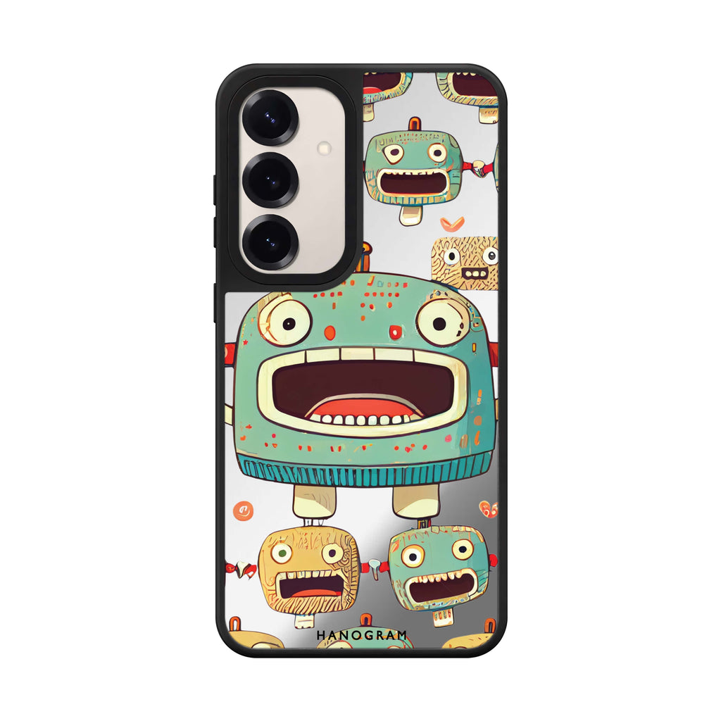 Cute Robots Samsung Galaxy mirror case front view