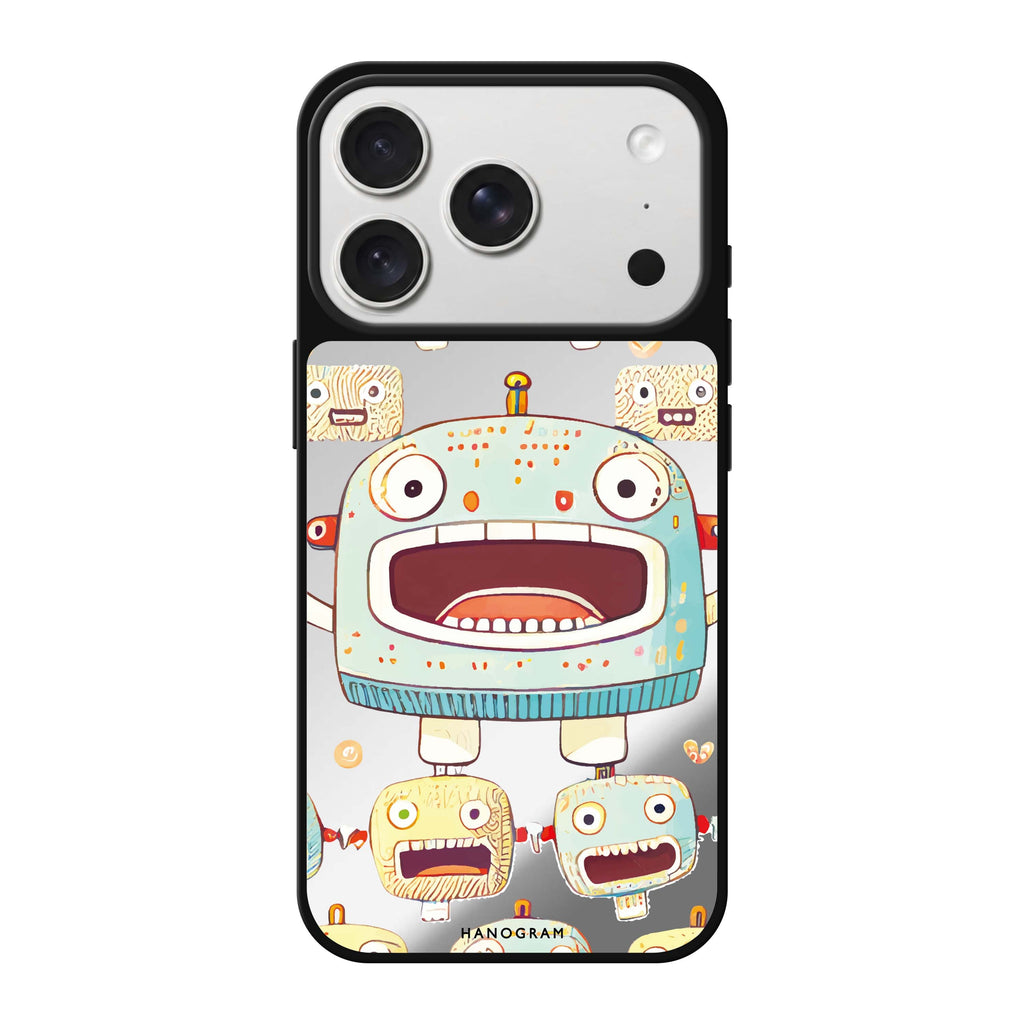 Cute robots cute iPhone 18 Pro Max mirror case