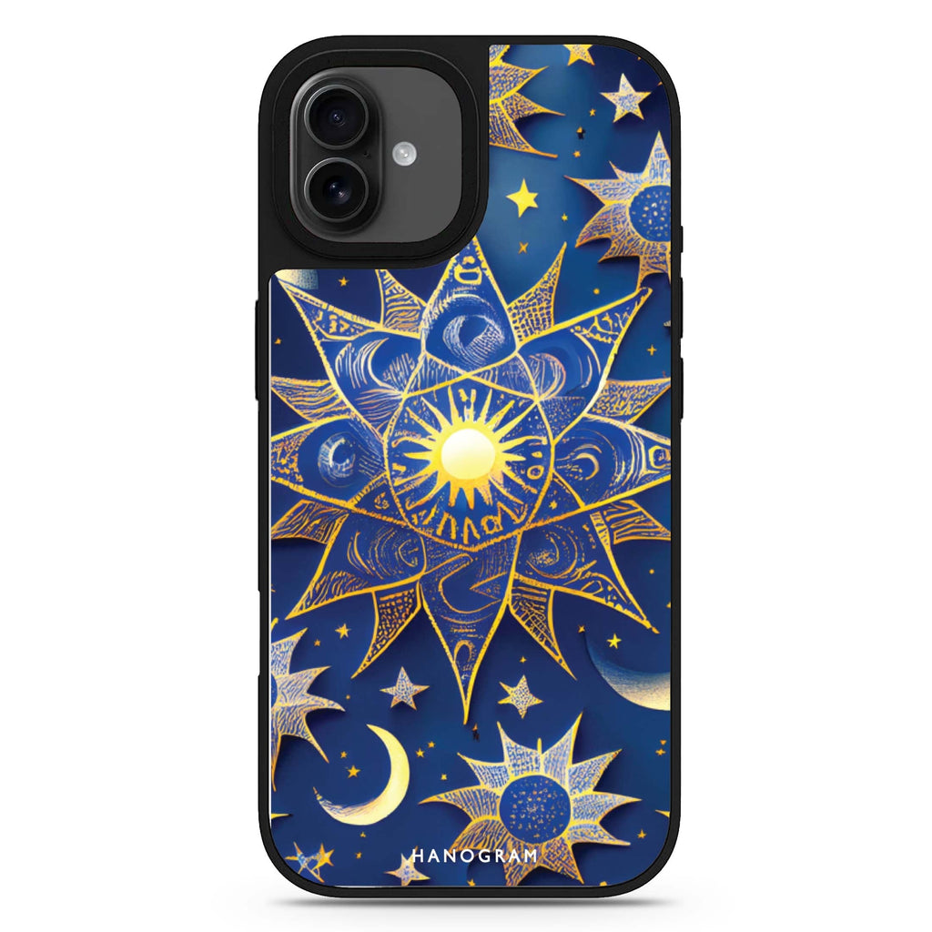 Magic Star celestial design iPhone 17 mirror case