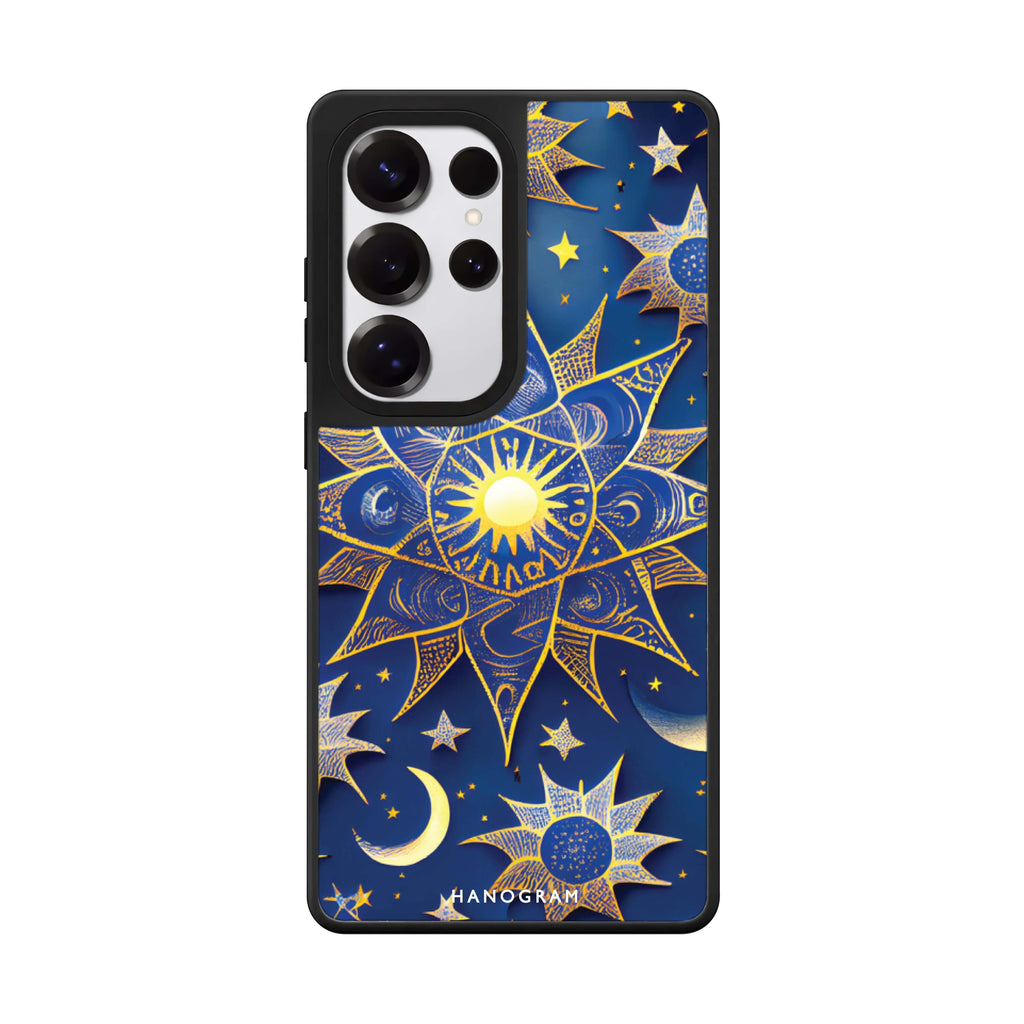 Magic Star Samsung Galaxy S25 S24 S23 Ultra mirror case, front view