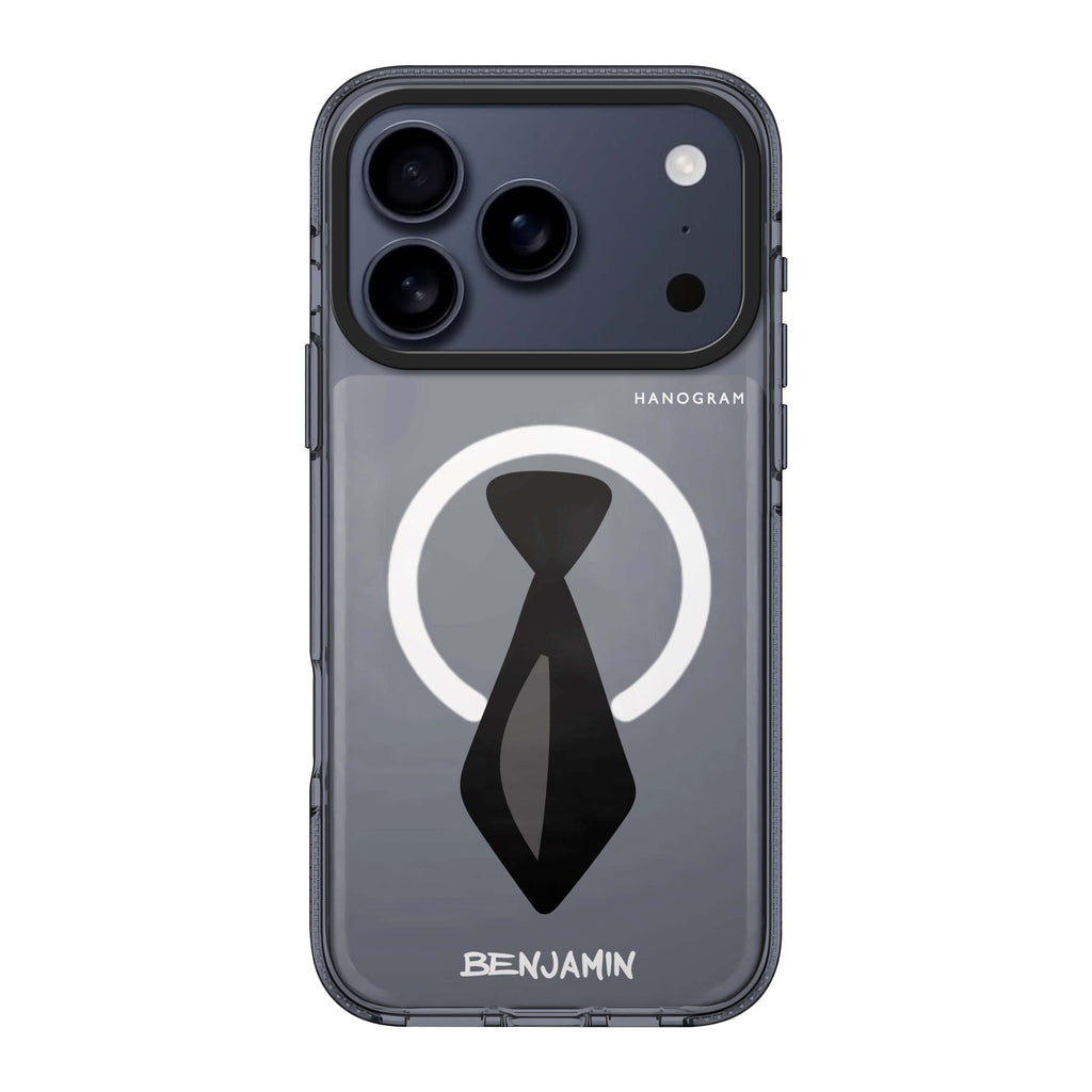 Tie personalized name graphic iPhone 17 Pro Max ultra clear case