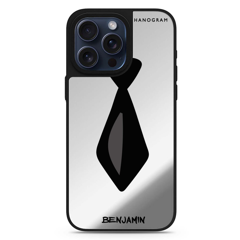Tie personalized name MagSafe mirror case for iPhone 16/15/14 Pro Max and Pro, main view