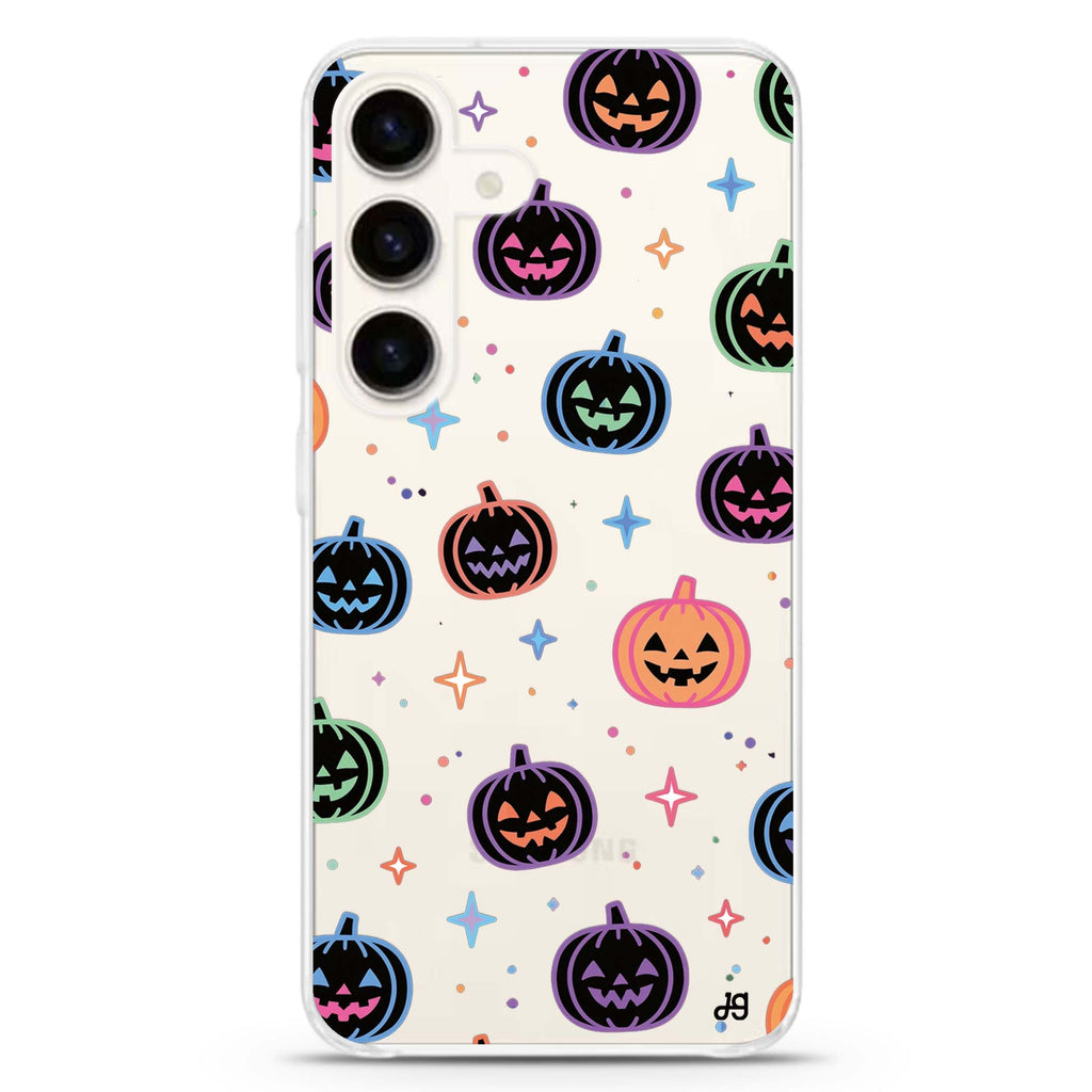 Neon Lantern Confetti Samsung Galaxy Ultra Clear Case — front view