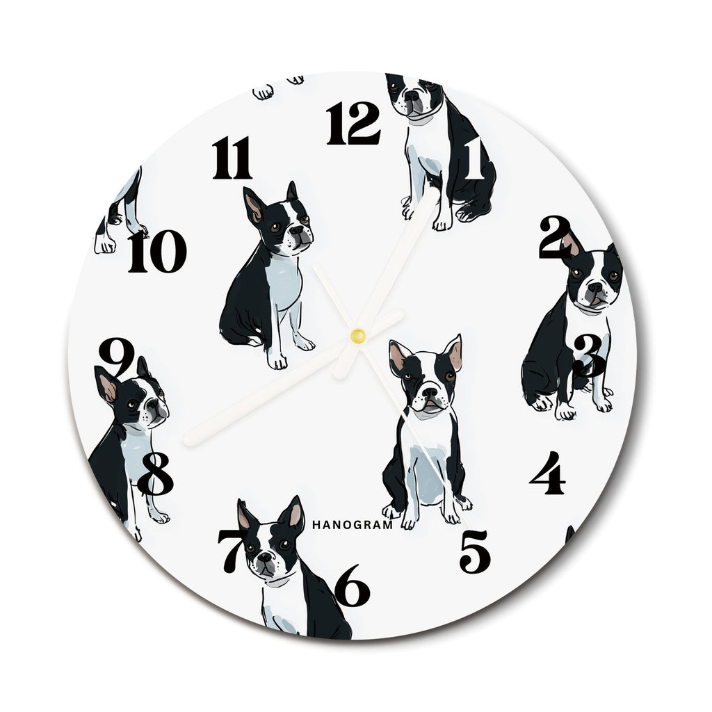 Boston Classic premium glass wall clock, minimal home decor clock, main view