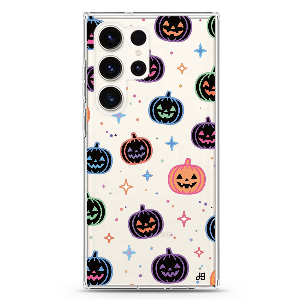 Neon Lantern Confetti Samsung Galaxy Ultra Clear Case — front view