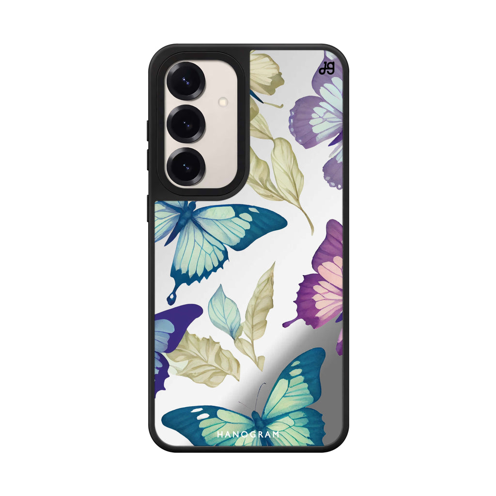 Beautiful Butterfly Samsung Galaxy mirror case front view