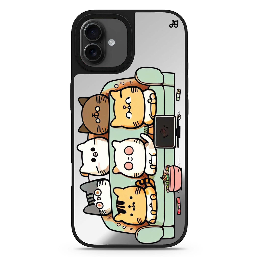 TV Cats iPhone 17 mirror case