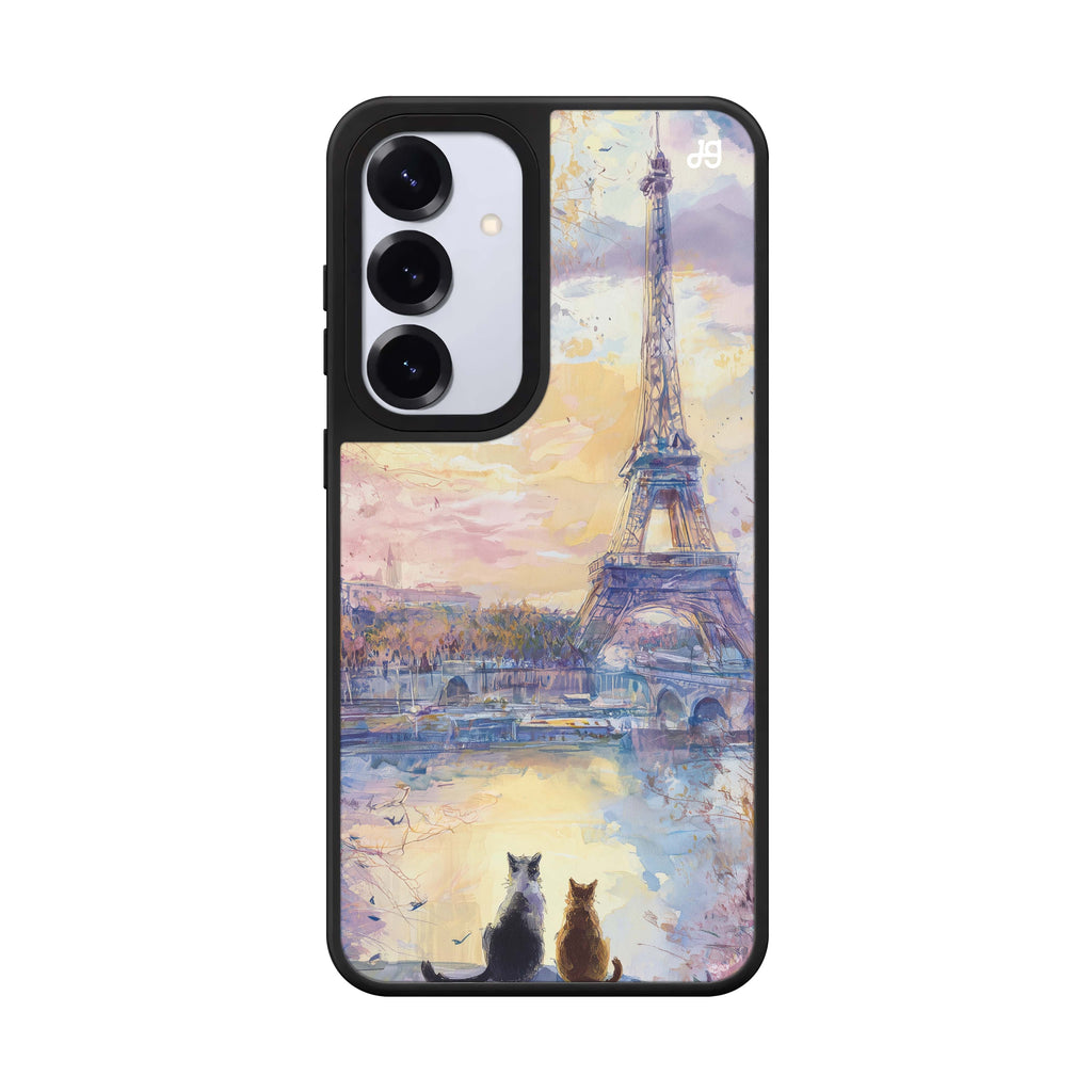 Paris Sunset Cats Mirror Case
