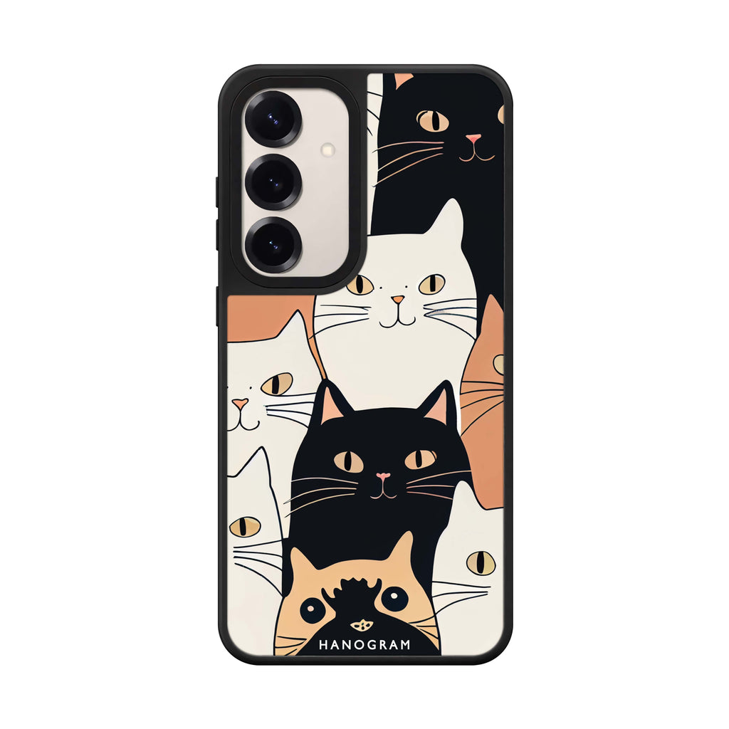 Look Cats Samsung Galaxy mirror case front view