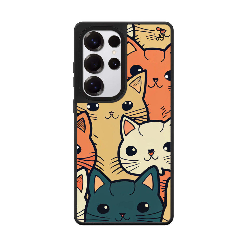Look Cats Ii Samsung Galaxy S25 S24 S23 Ultra mirror case, front view