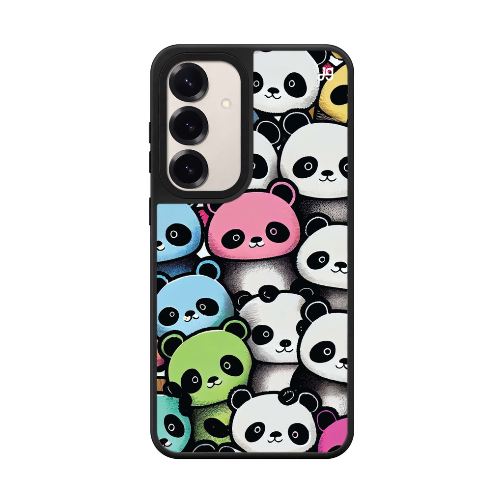 Cute Pandas Samsung Galaxy mirror case front view